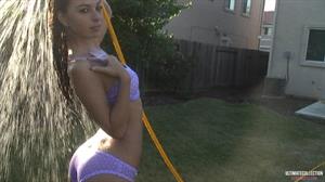 Kari Sweets Lingerie Pictures Kari Sweets having some sprinkler fun