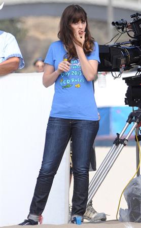 Zooey Deschanel – “New Girl” set in Malibu 10/7/13  