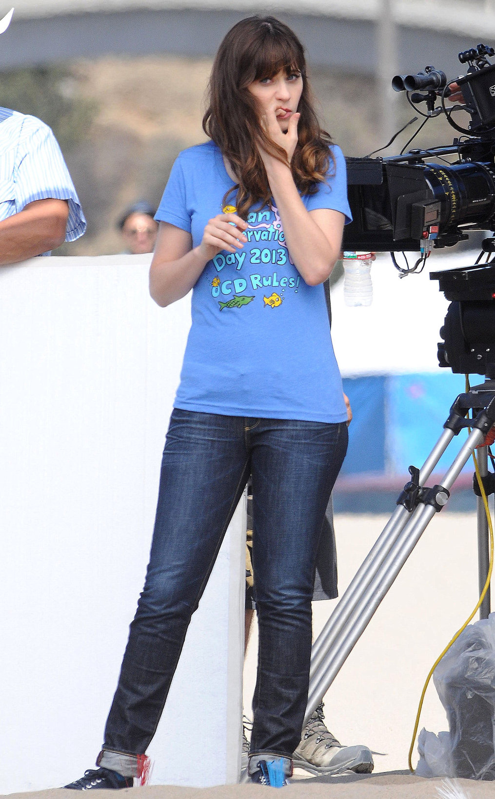 Zooey Deschanel – “New Girl” set in Malibu 10/7/13  