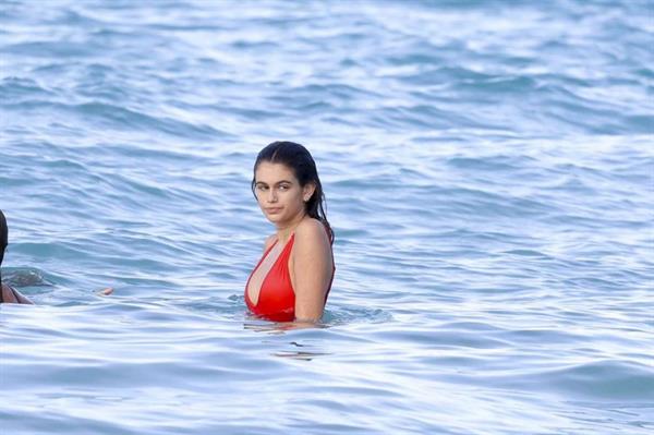 Kaia Gerber in a bikini