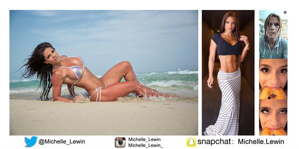 Michelle Lewin in a bikini