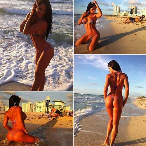 Michelle Lewin in a bikini - ass