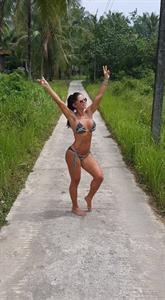 Michelle Lewin in a bikini