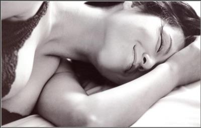 Tien Hsin in lingerie