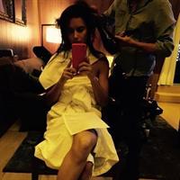 Adriana Lima taking a selfie