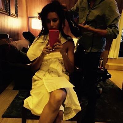 Adriana Lima taking a selfie