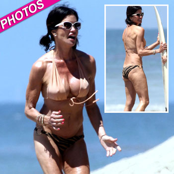 Janice Dickinson in a bikini