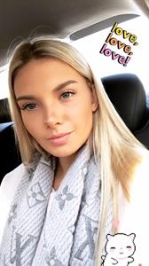 Polina Popova taking a selfie