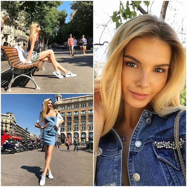 Polina Popova taking a selfie