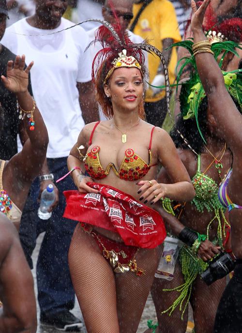 Rihanna - Kadooment parade in Barbados 8/1/11  