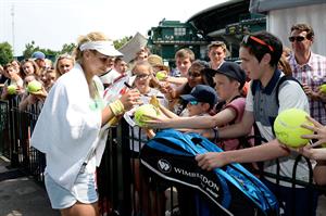Sabine Lisicki During a Practice Session Wimbledon Lawn Tennis Championships in London 05.07.13 