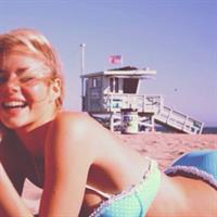 Samara Weaving in a bikini