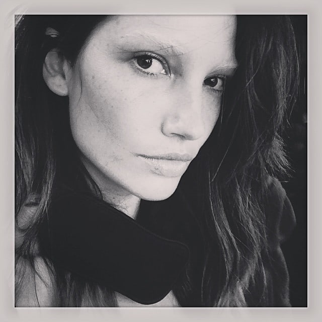 Lily Aldridge taking a selfie