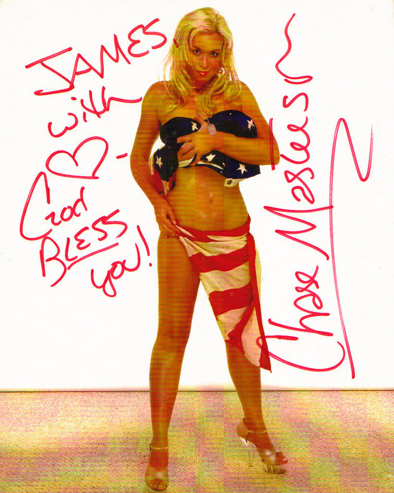 Chase Masterson in a bikini