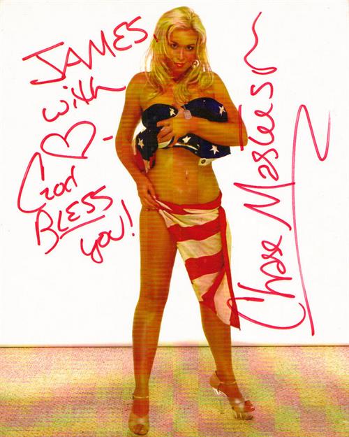 Chase Masterson in a bikini