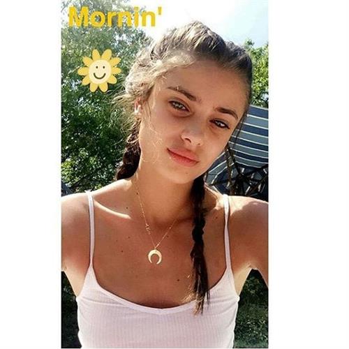 Taylor Marie Hill taking a selfie