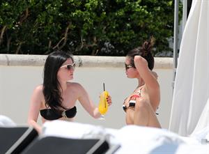 Selena Gomez in bikini by a hotel pool in Miami 5/11/13 