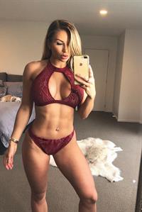 Amy Lee Summers in lingerie taking a selfie
