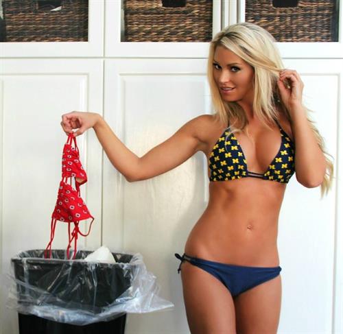 Elle Johnson in a bikini