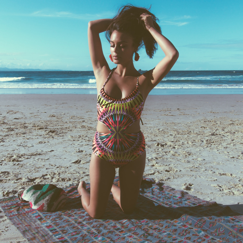 Nathalie Kelley in a bikini