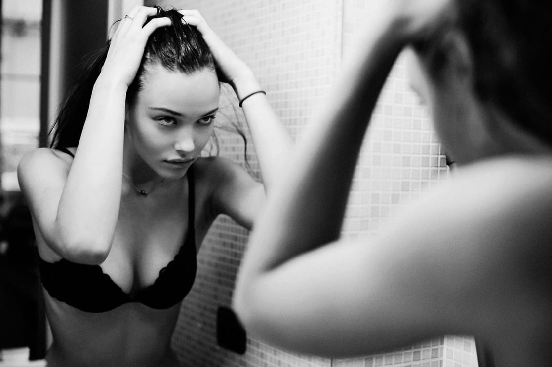 Polina Borodina in lingerie