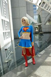 Girls dressed up as Supergirl