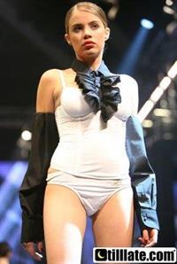 Xenia Tchoumitcheva in lingerie