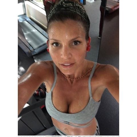 Charisma Carpenter taking a selfie