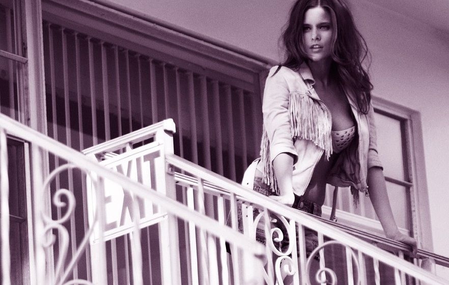 Kim Cloutier in lingerie