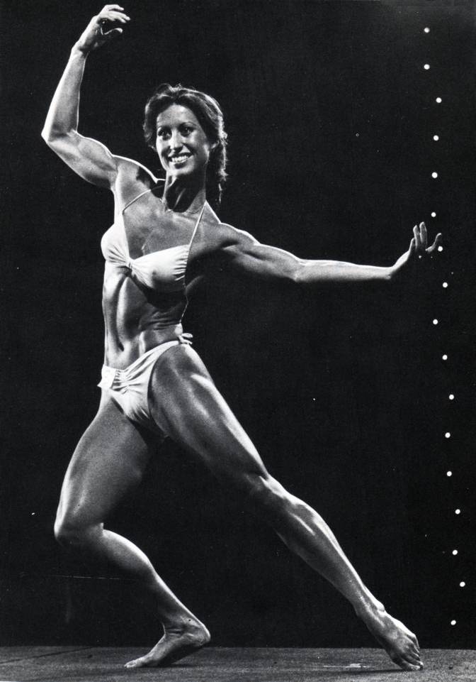 Rachel McLish in a bikini