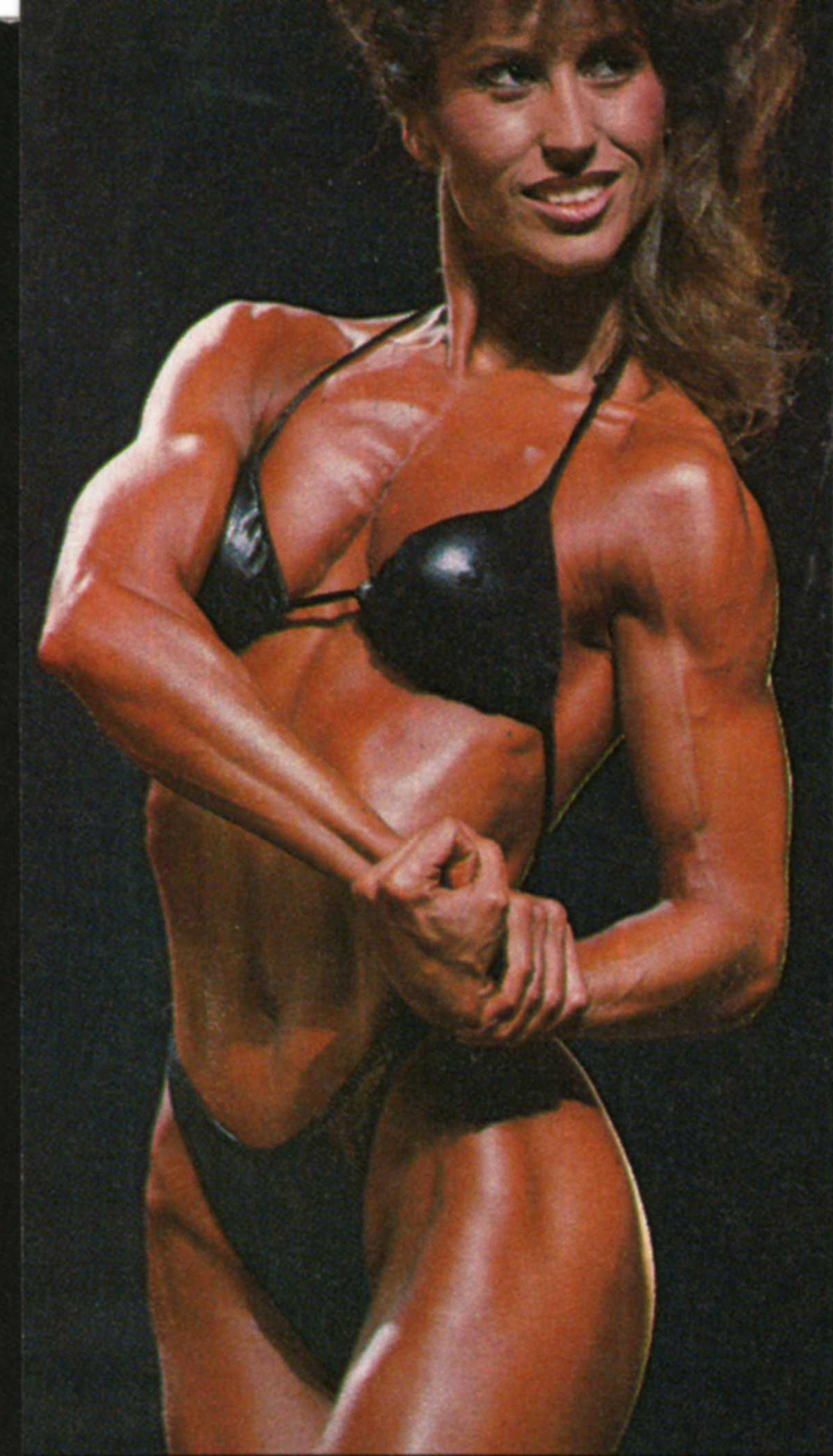 Rachel McLish in a bikini