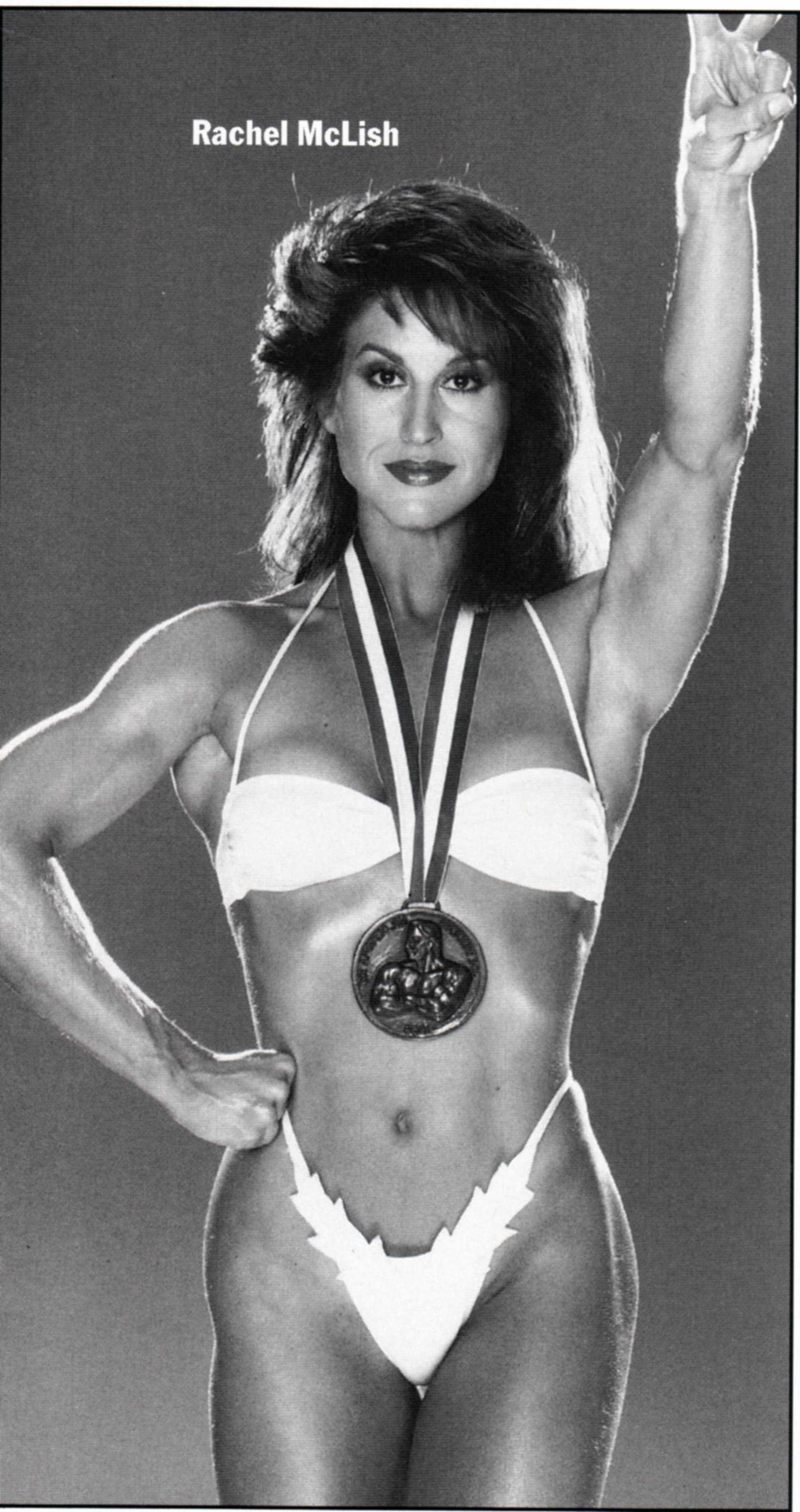 Rachel McLish in a bikini