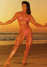 Rachel McLish in a bikini