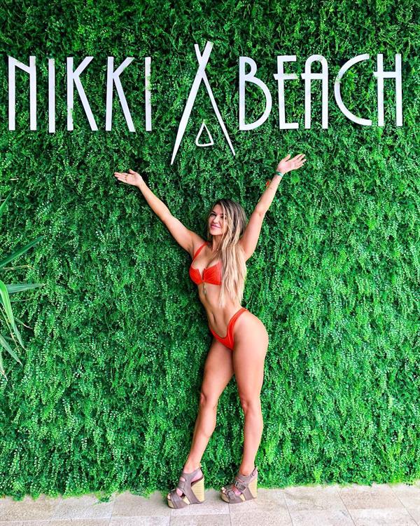 Nikki Blackketter in a bikini