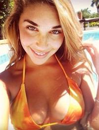 Chantel Jeffries in a bikini taking a selfie