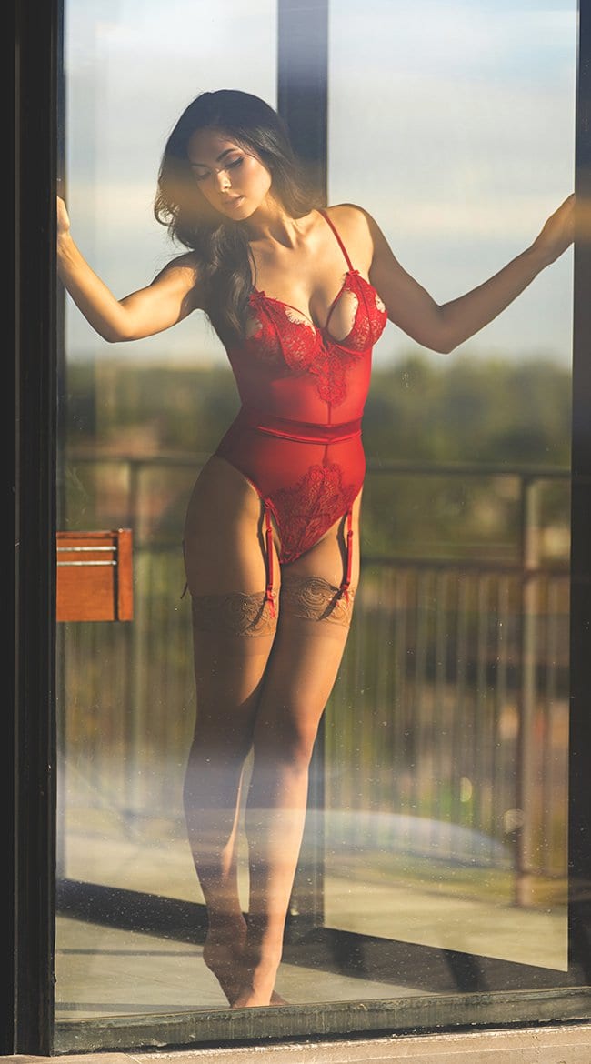 Christen Harper in lingerie