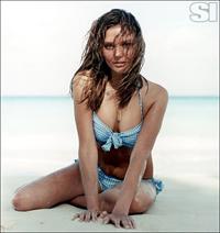 Bridget Hall in a bikini