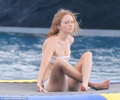 Lily Cole in a bikini