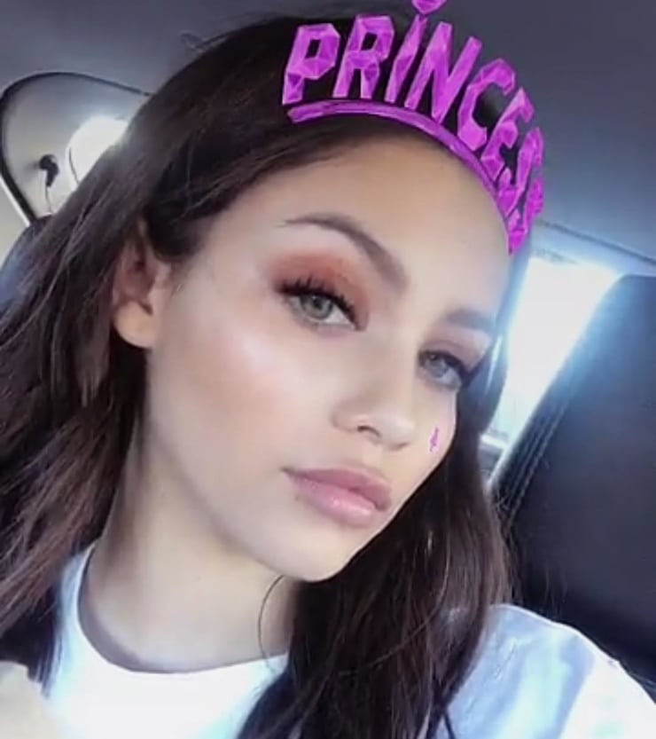 Audreyana Michelle taking a selfie