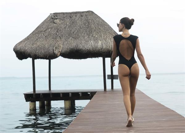 María Eugenia Suárez in a bikini - ass