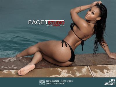 Lira Mercer in a bikini