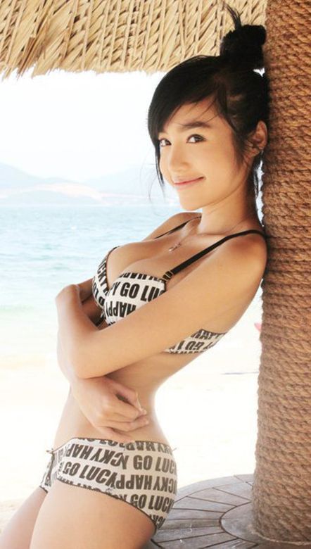 Elly Tran Ha in a bikini