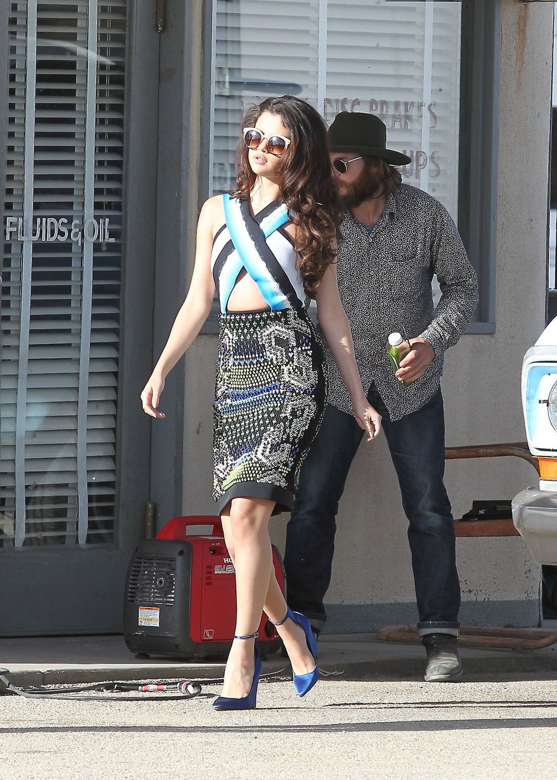 Selena Gomez - music video set candids in LA 3/4/13 