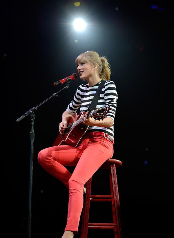 Taylor Swift In Concert at the Prudential Center in Newark, New Jersey on The RED Tour Mar. 27, 2013 