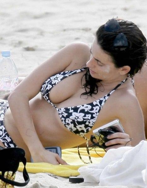 Penélope Cruz in a bikini. 