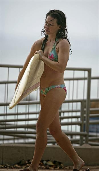 Evangeline Lilly in a bikini