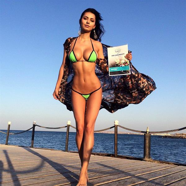 Helga Lovekaty in a bikini