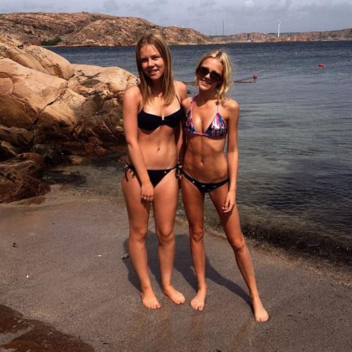 Pauline Sinclair in a bikini