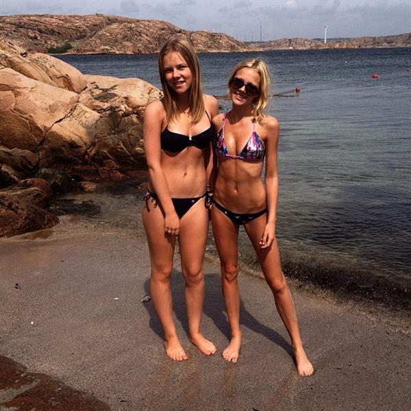 Pauline Sinclair in a bikini