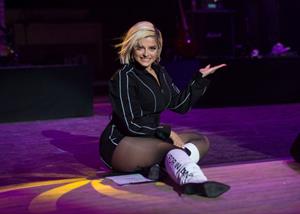 Bebe Rexha sexy on stage.









